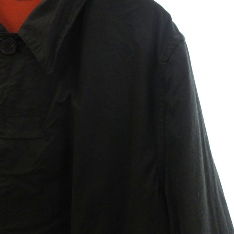 Hermes Vintage Balmacaan Stainless Steel Collar Coat Mid-length Oiled None