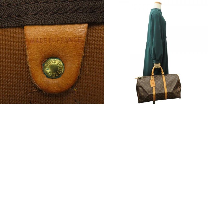 Louis Vuitton Boston Bag Keepall 50 M41426 Monogram Brown Large Capacity Travel