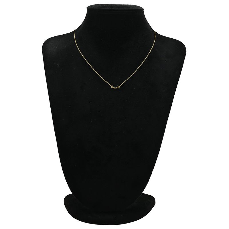 Tiffany & Co Tiffany & Co Necklace T Smile Mini Pendant 18k Yellow Gold Yellow