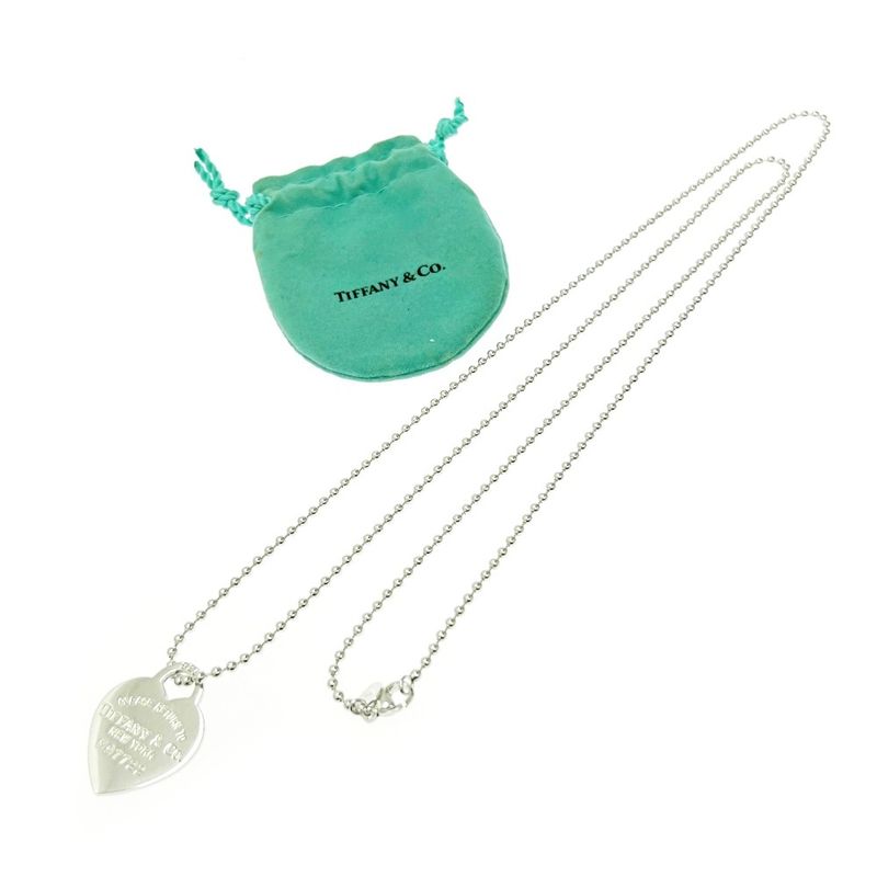 Tiffany & Co Silver Return to Heart Necklace 22.1g 925 Engraved 501660 Necklace