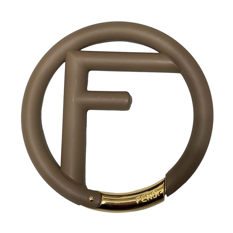 Fendi Key Holder (charm ) - Brown and Gold Ff Logo