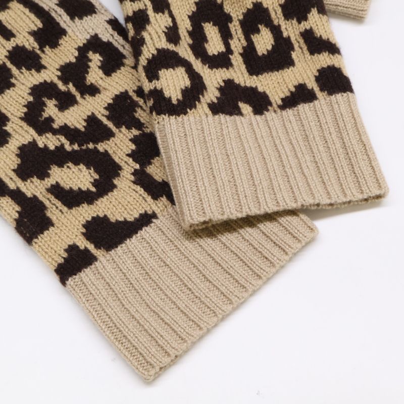 Christian DIOR 154s02am006 Leopard Print 100% Cashmere Knit