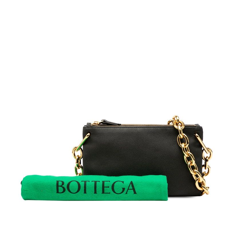 Bottega Veneta Chain Bag Black Leather Women
