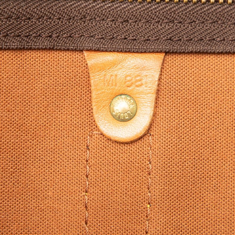 Louis Vuitton Keepall 60 Boston Bag Travel Bag M41422 Brown PVC Leather Women
