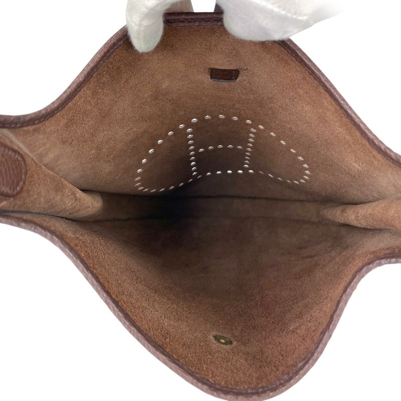 Hermes Evelyn 1 GM H Logo Perforated Shoulder Bag Togo Havana (brown) V Women