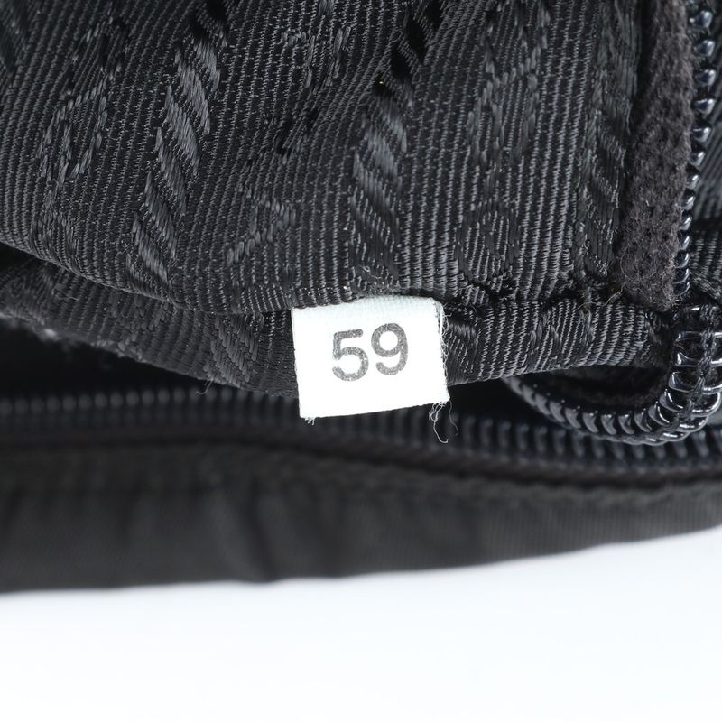 Prada Tessuto Nylon Triangle Logo Leather Shoulder Bag Crossbody Messenger