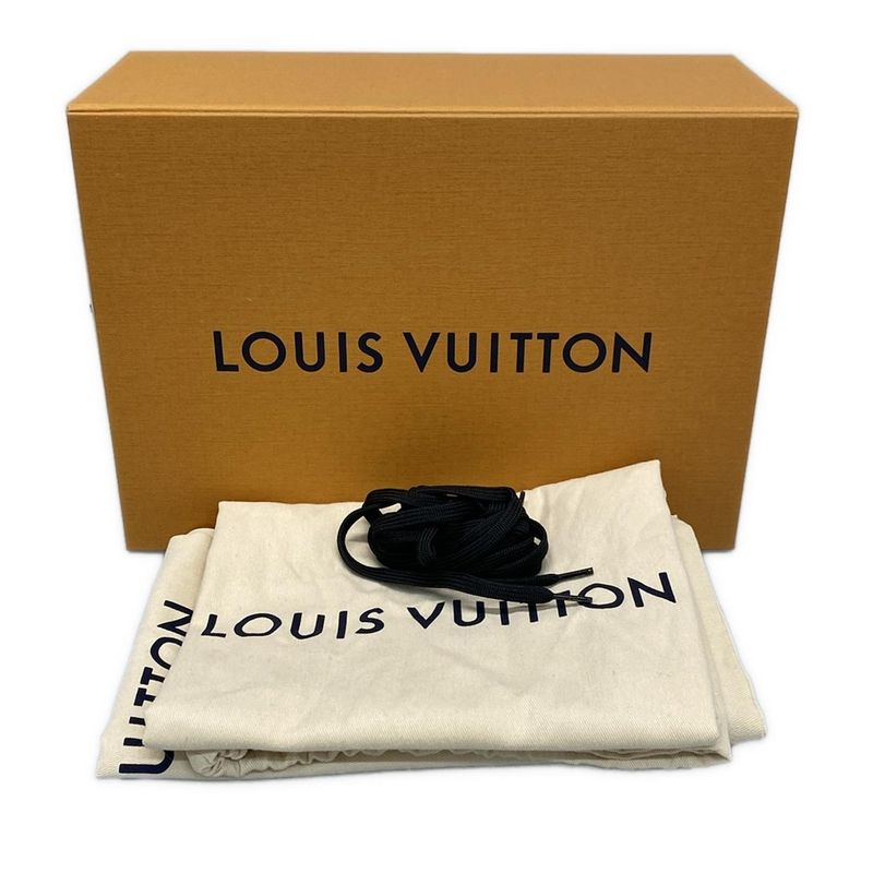 Louis Vuitton Sneakers 37 1/2 Women's Beauty Front Low Line Dark Brown X Light