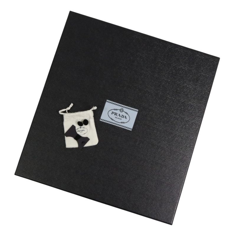 24AW Prada Triangle Logo Superfine Wool Knit Cardigan 38 Black Women's Used