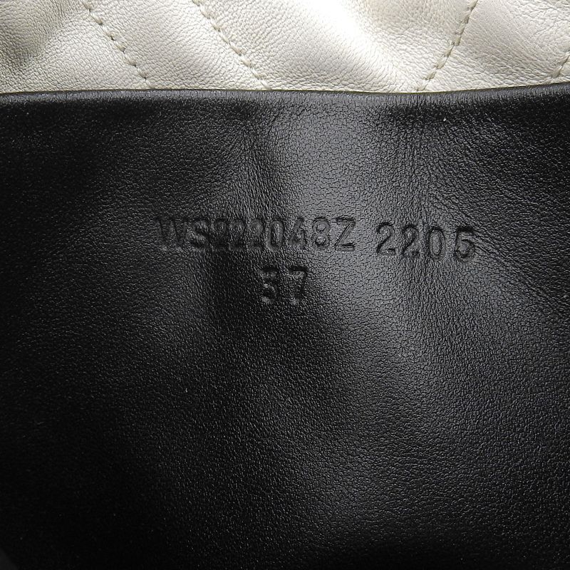 22AW Hermes FUJI Leather Long Boots 37 24cm (9.45in) Equivalent White Women's