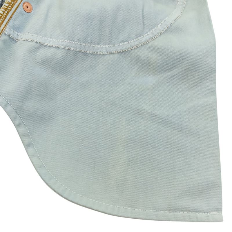 Good 24ss Gucci Washed Button Fly Baggy Denim Pants 758153 Size 30 Blue Men's