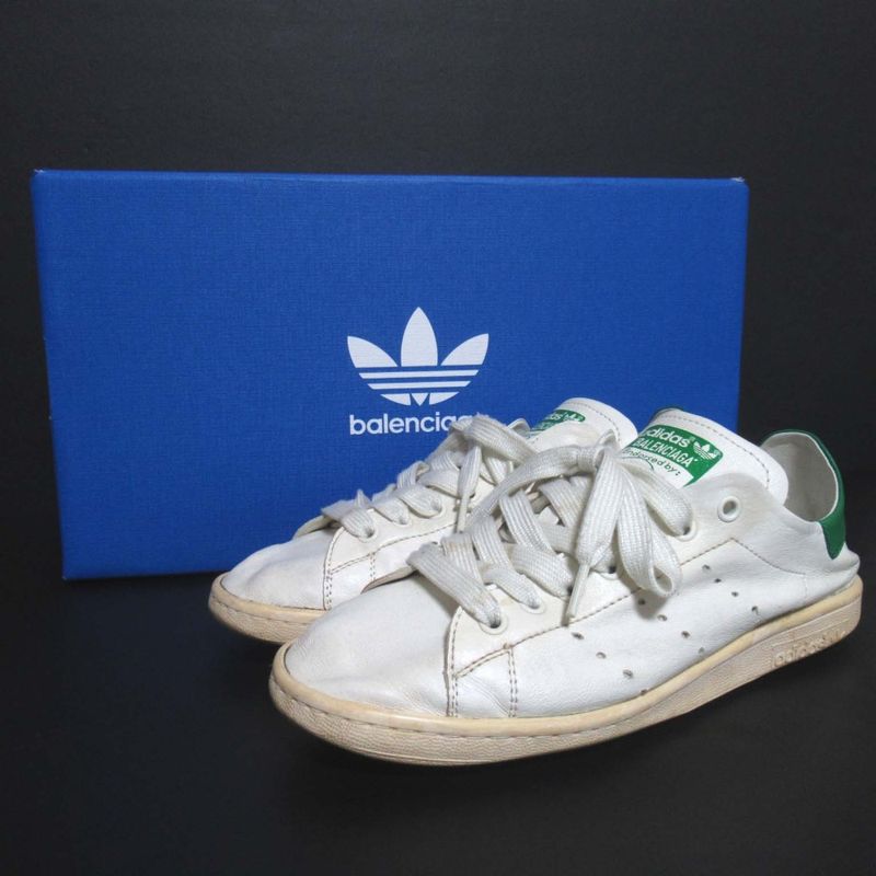 Balenciaga×adidas Balenciaga Adidas Stan Smith Damaged Sneakers 721836 24.5cm