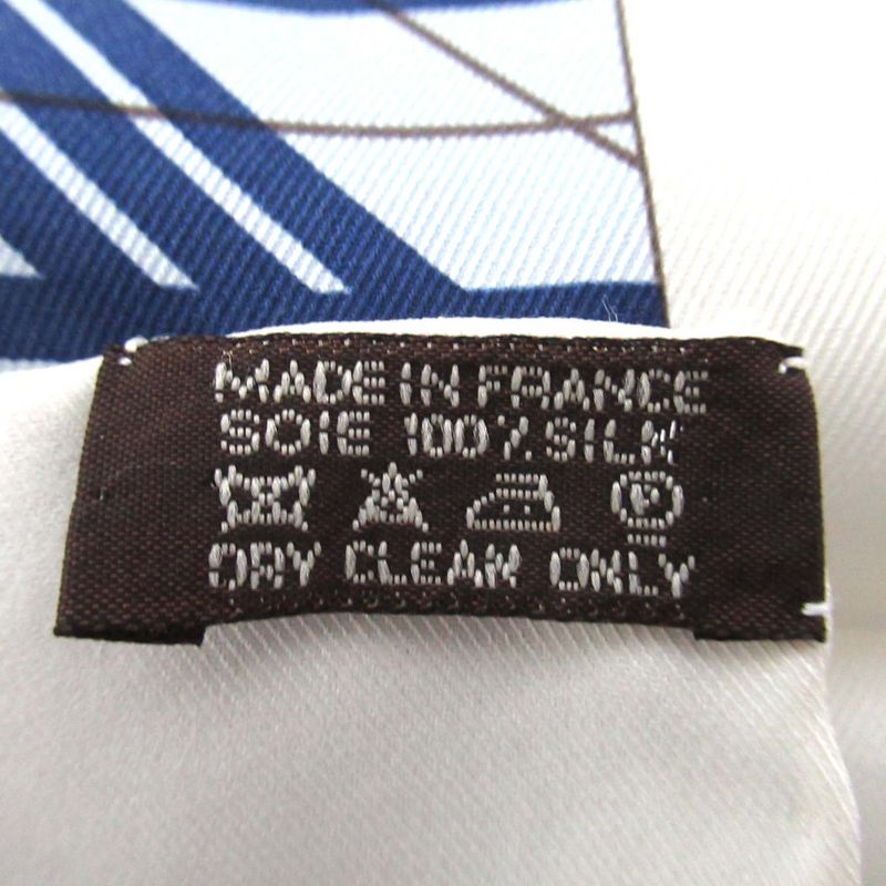 Hermes Carre 70 H En Voyage Traveling Hermes Silk Scarf Blue Women Used