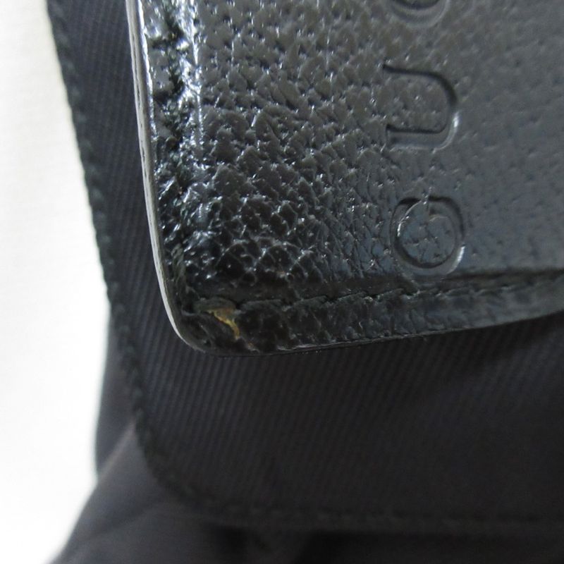 Gucci Nylon Leather Backpack Sac Black Women's Used