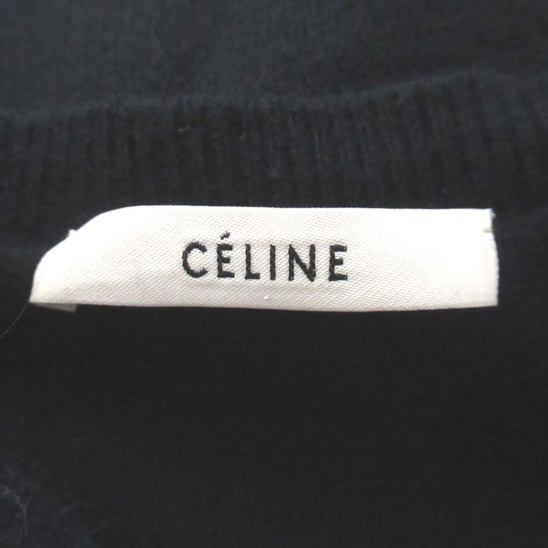 Celine Phoebe Period Silk Cashmere Blend Long Sleeve Crew Neck Moheya Knit
