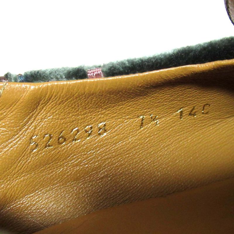 Gucci Velvet GG Pattern Horsebit Heel Step Loafer Babouche 526298 Size 7.5