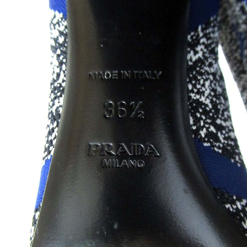 Prada Knit Sock Boots Ankle Boots Short Boots Size 36.5 23.5cm (9.25in) Black X