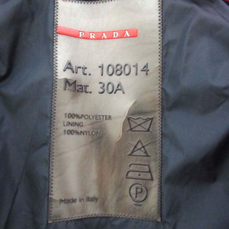 Good Prada Sport Hood Storage Padded Jacket Size 40 Red Women's Used