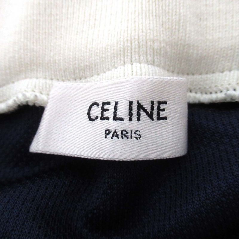 Celine Easy Waist Sideline Knit Miniskirt 2z479186v XS Size Navy And Off White