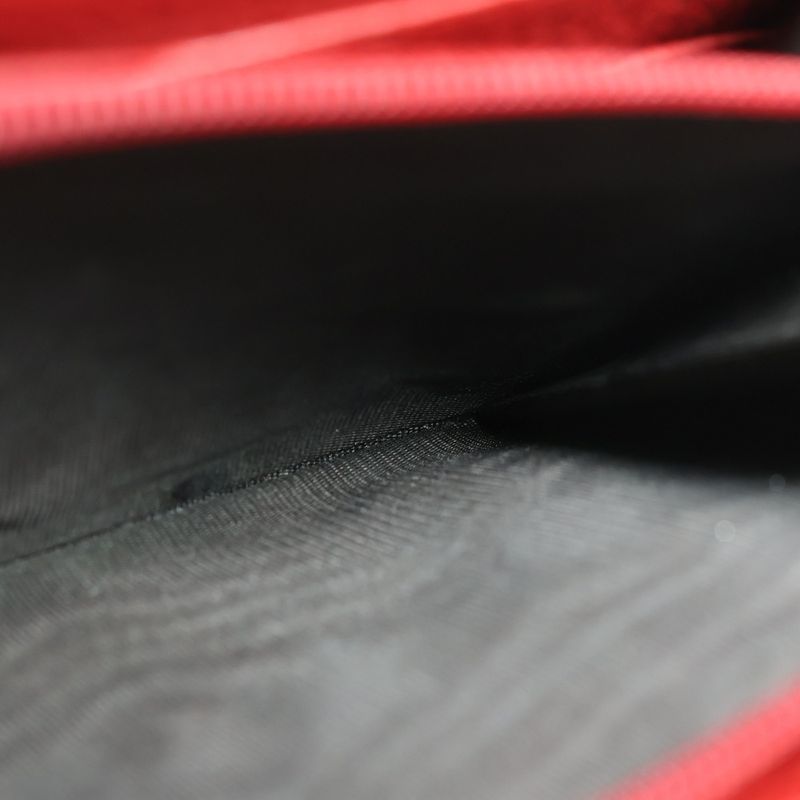 Gucci GG Canvas Round Zipper Long Wallet Long Wallet Card Case Beige And Red