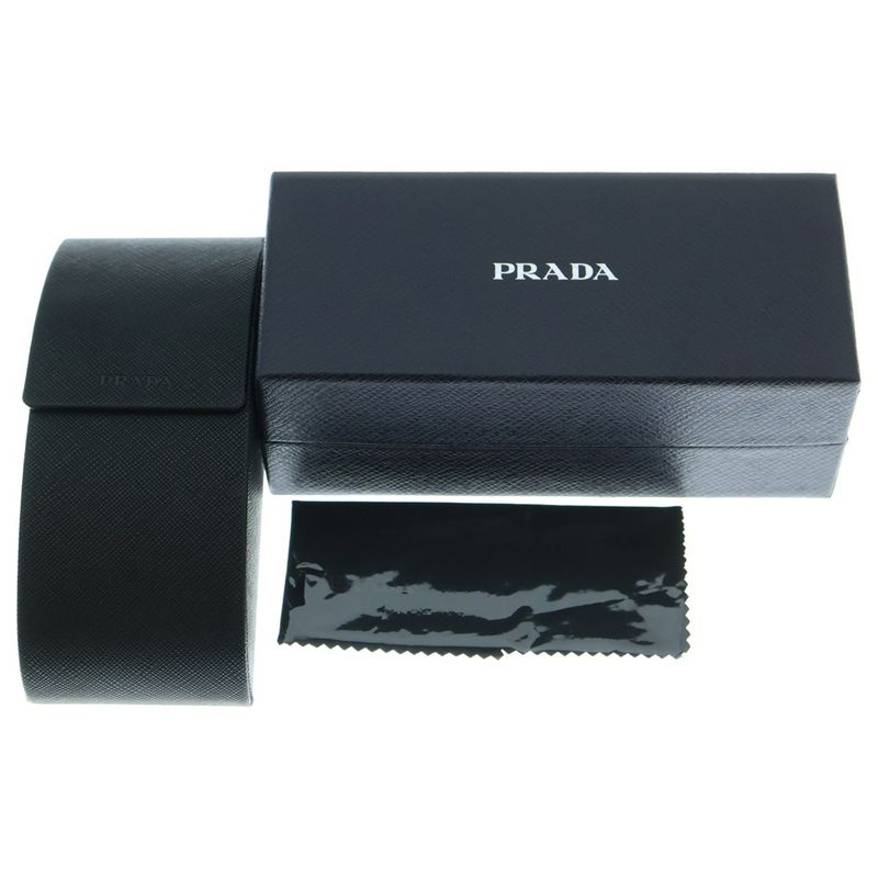 Prada Logo Temple Wellington Sunglasses Eyewear In Black/gold Spr01o-a