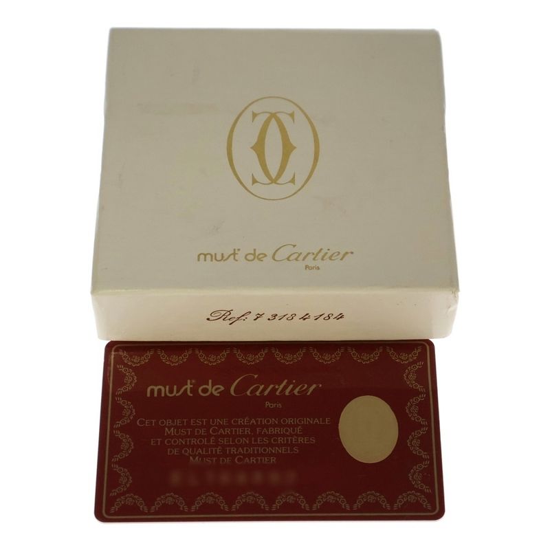 Cartier Must Line Logo Leather Coin Case Coin Purse Bordeaux