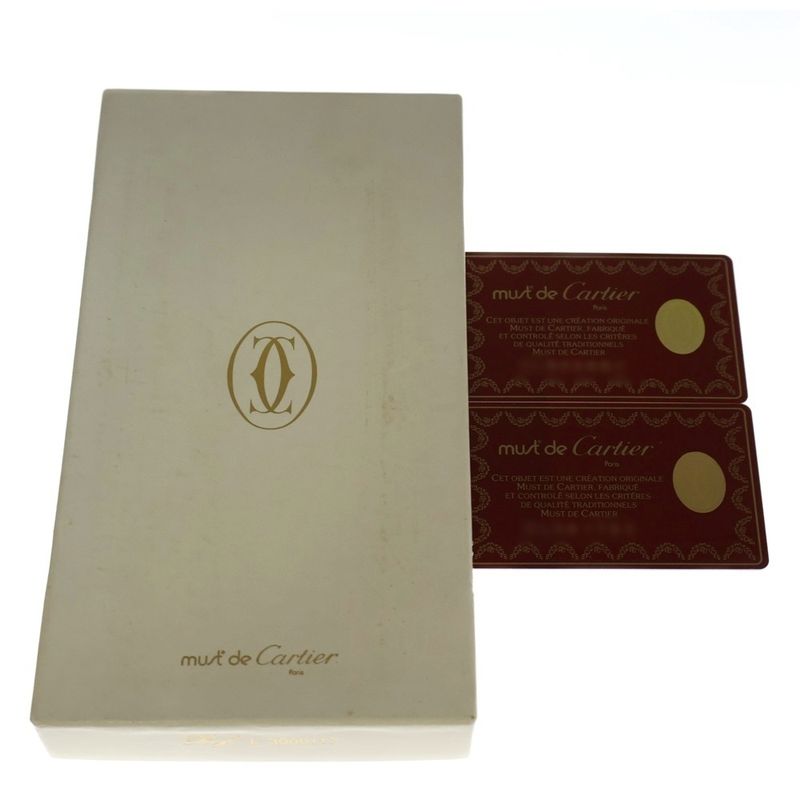 Cartier Mastline Logo Leather Long Wallet Foldover Bordeaux