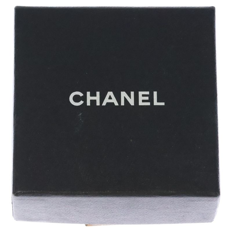 Chanel Coco Rhinestone Necklace Silver Metal Pendant 04V