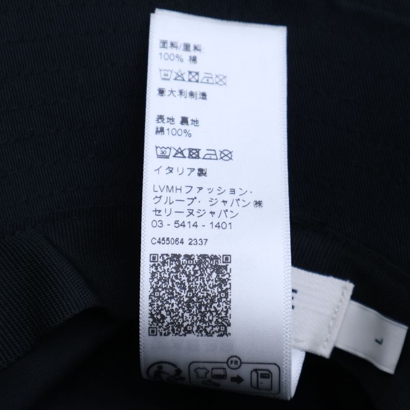 Celine Triomphe Bucket Hat Black Canvas Cotton L C455064