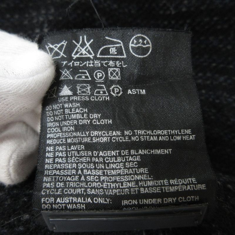 Prada Sport 100% Wool Knee-length Slit Tweed Skirt 38 Black Women Used