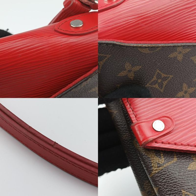 Louis Vuitton San Michele Monogram Brownish And Coquelicot Monogram Canvas And