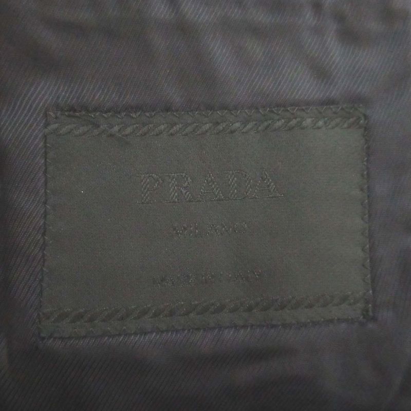 Cleaned Prada Stretch 3B Single Tailored Jacket 46 Size Navy Men's Used