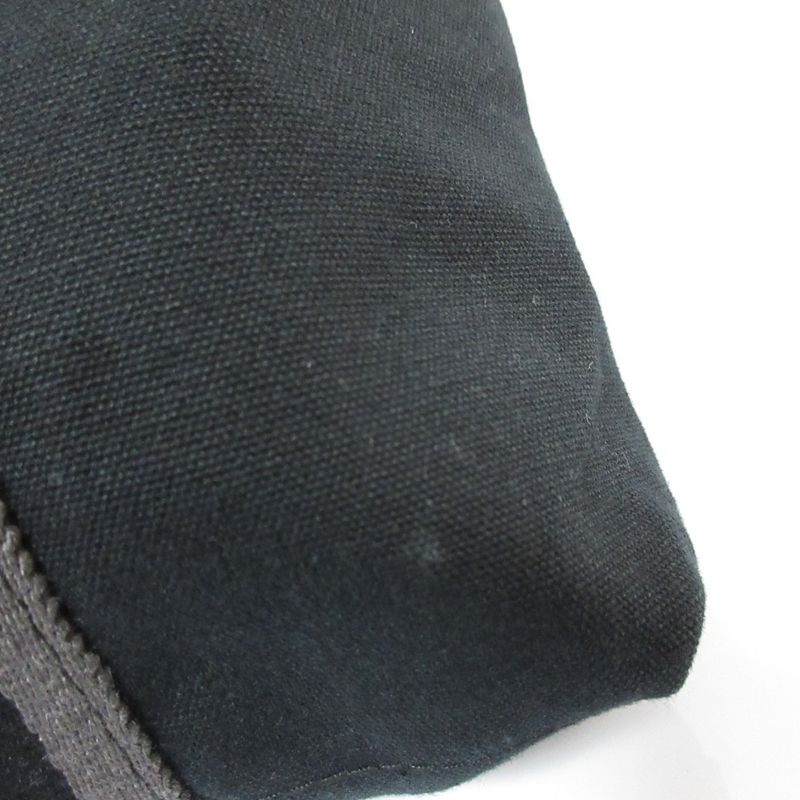 Good Hermes Fourre Tout Cabas Canvas Tote Bag Black Women's Used