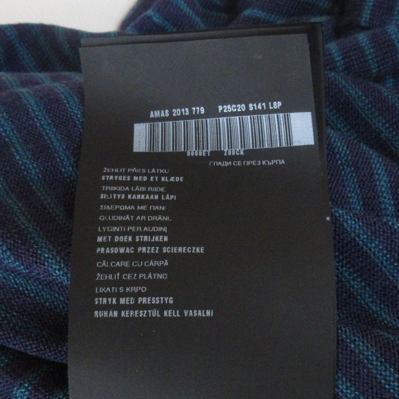 Prada Striped Wool And Silk Cardigan Size 42 Navy Women's Used USED