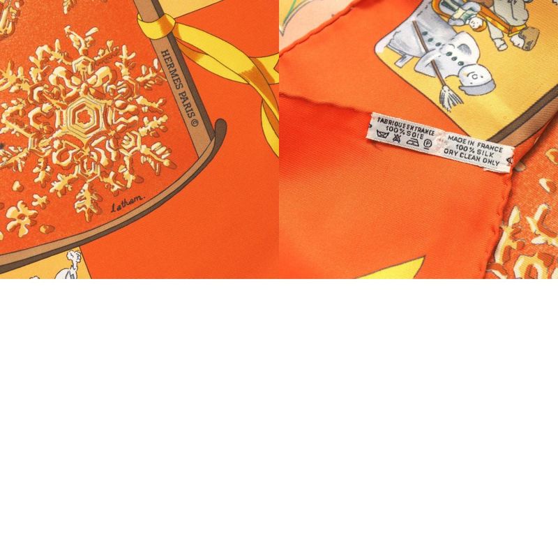 Hermes Neige Dantan Last Years Snow Scarf Carré 90 Total Silk Total Shawl