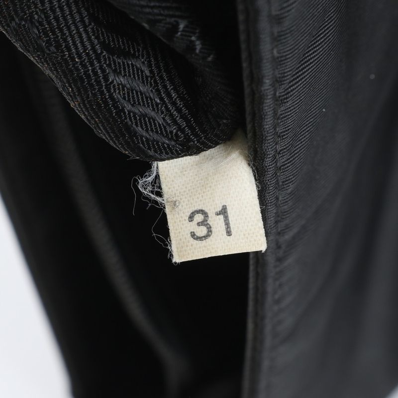 Prada Tessuto Nylon Triangle Logo Shoulder Bag Shoulder Tote Hand Black Women