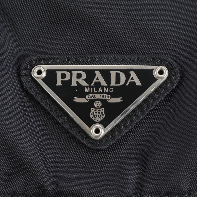 Prada Tessuto Nylon Triangle Logo Backpack Sac Shoulder Bag Black Women RRM