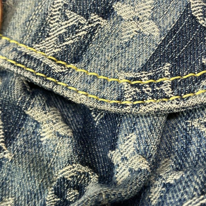 Louis Vuitton Shoulder Bag Monogram Denim Mini Pleated Rayet M95333 Cruise Blue