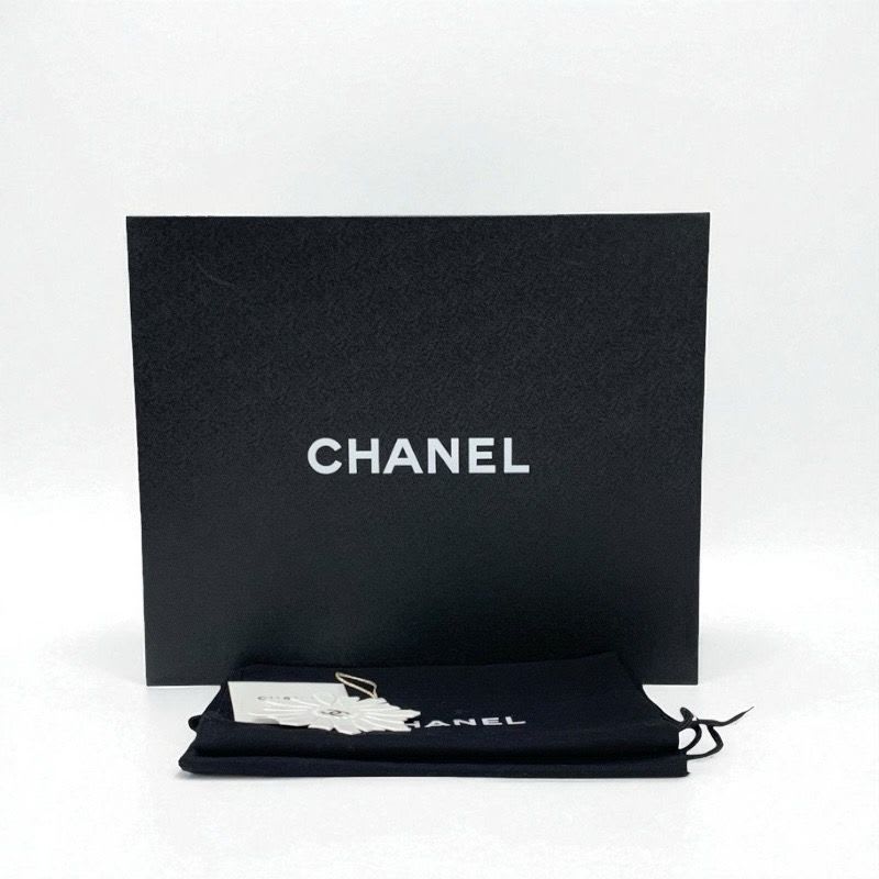 Chanel Sneakers Shoes Fabric Black Blue Coco Mark Metallic