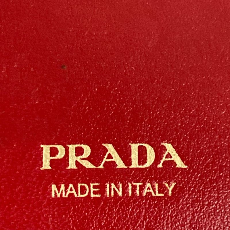 Prada Leather Key Case Black Men's Women's Used