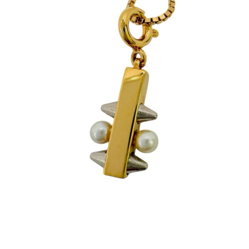 Fendi Studded Initial I Necklace