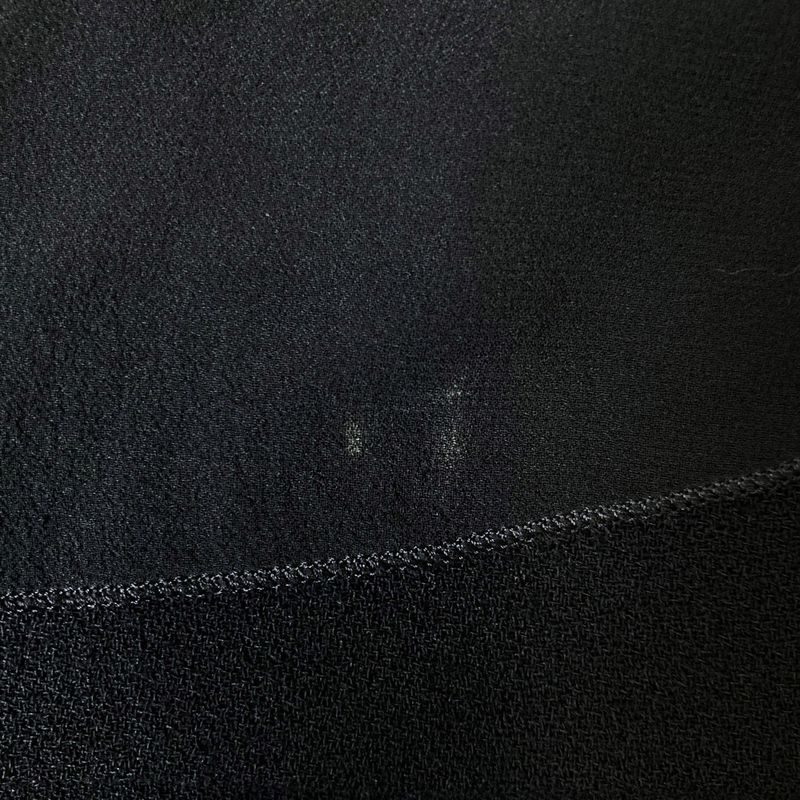 Good Celine Vintage Short Sleeve Silk Chiffon Docking Mini Dress 38 Black Women