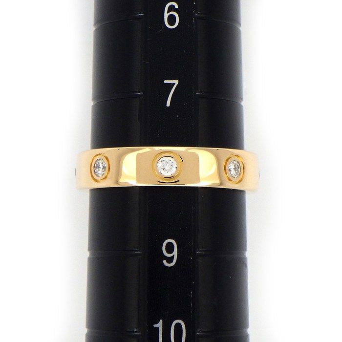 Cartier Ring Love Small Model Sm B4050800 8 Points Diamond 0.19ct 18k Pink Gold