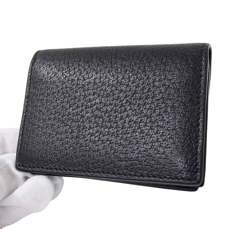 Gucci Card Case Men's Brand GG Marmont Business Card Holder Leather Black