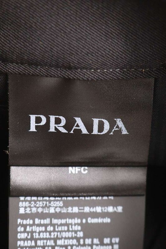 Prada Up0371 Triangle Plate Wool Long Pants Men's 48