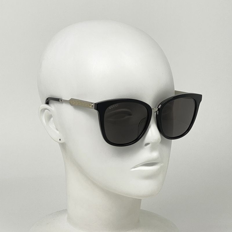 Gucci Interlocking G Sunglasses Eyewear Sunglasses Plastic Black Gg0073sk Ladies