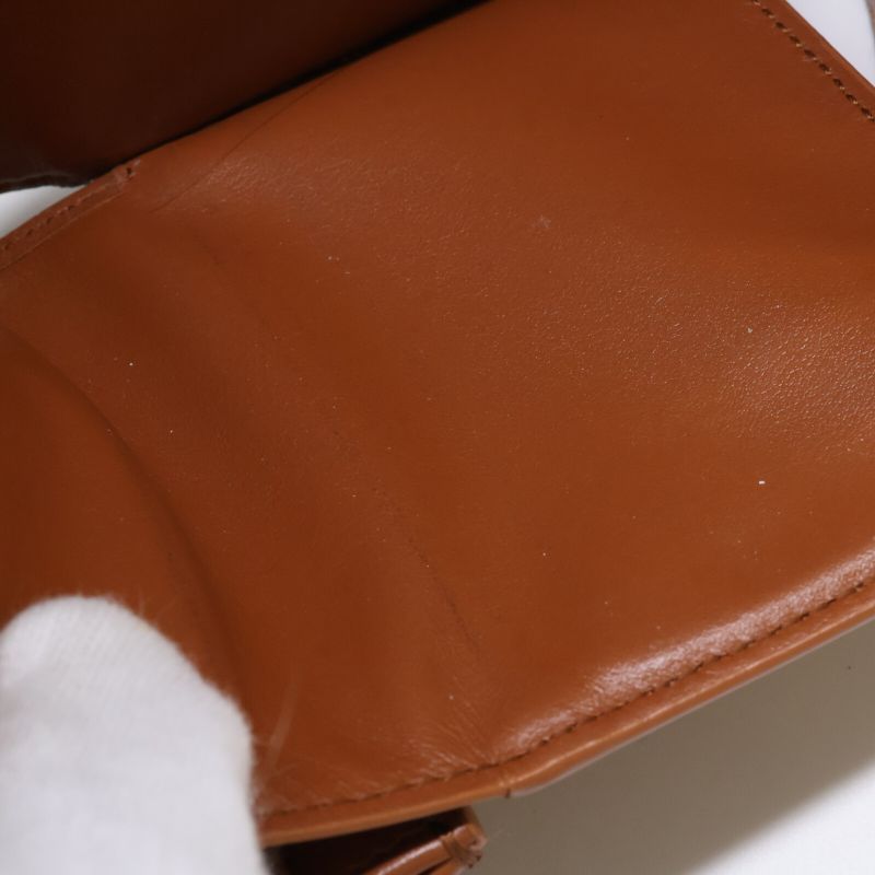 Celine Small Flap Wallet Triomphe In Shiny Smooth Lambskin