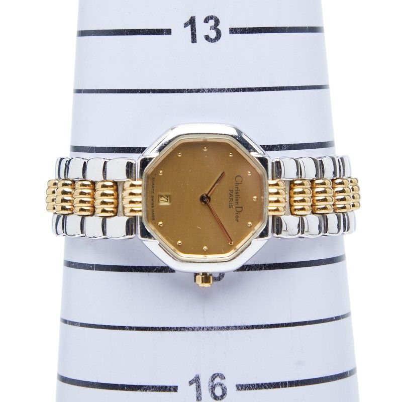 Dior Octagon Silver Gold Stainless Steel Plated Ladies Dior