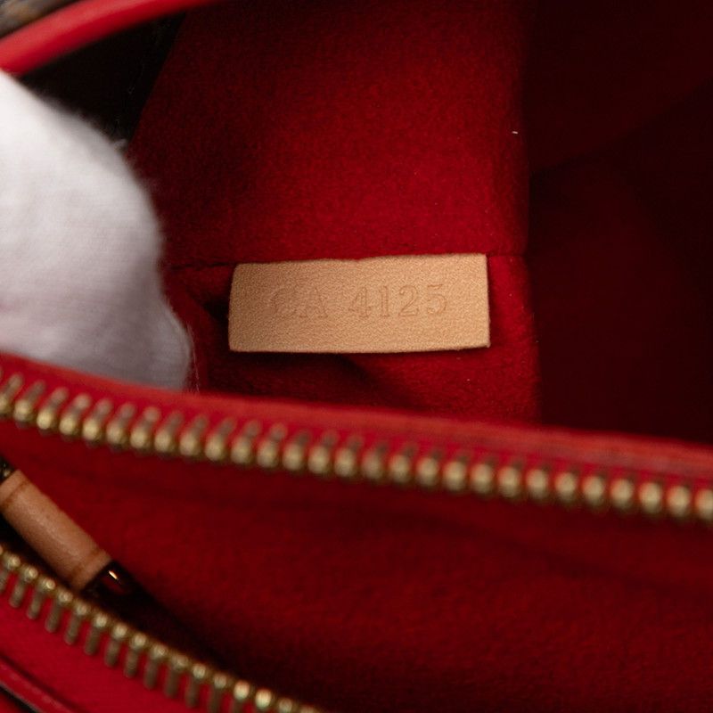 Louis Vuitton Monogram Pallas Handbag Shoulder Bag 2WAY M41175 Threes Red Brown