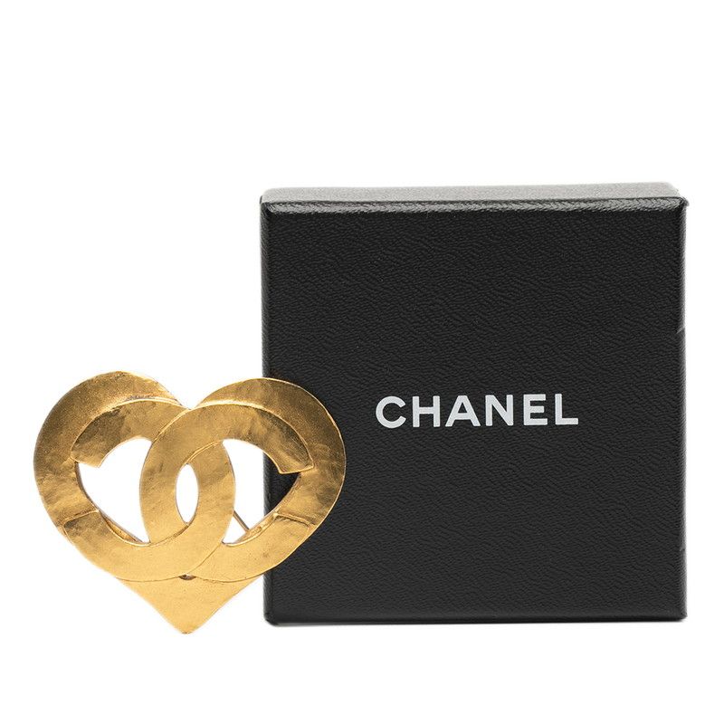Chanel Vintage Coco Mark Heart Chef Gold Plated Women's Chanel