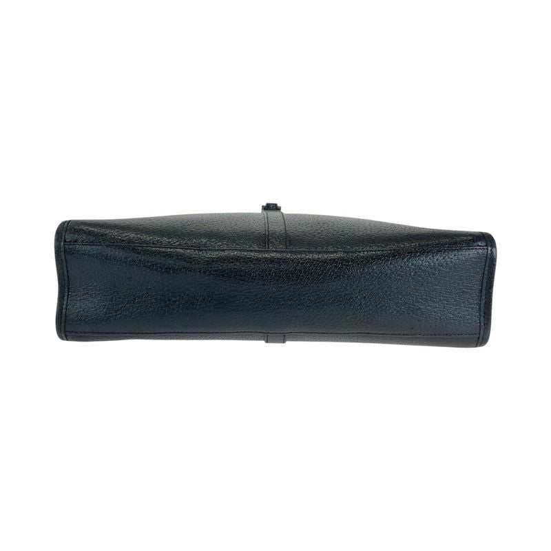 Gucci Jackie Black Silver Hardware Leather 002 1071 Tote Handbag Women 506087